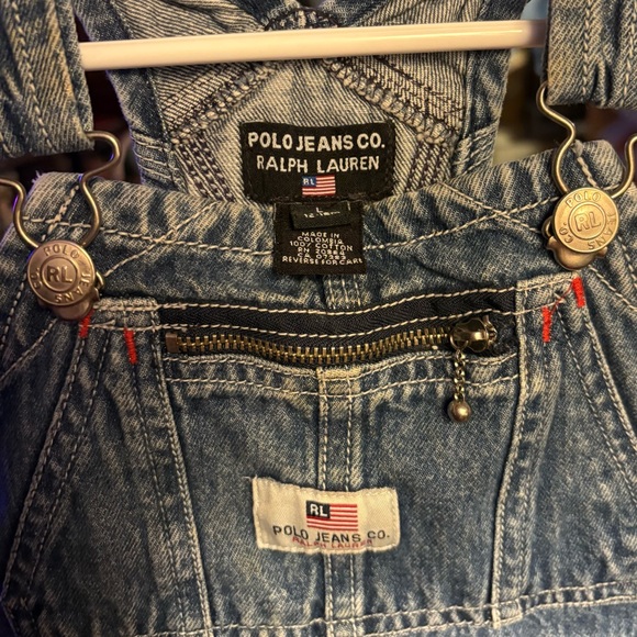 Polo by Ralph Lauren Kids Blue Denim Overalls - Picture 3 of 3
